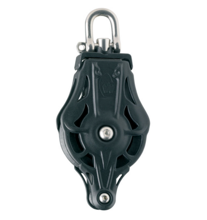 Wichard Single plain bearing block - Sheave 70 - Swivel head & becket - Bosuns Boat