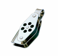 Wichard Stainless steel double block - Sheave 24 - Shackle becket & V cleat - Bosuns Boat