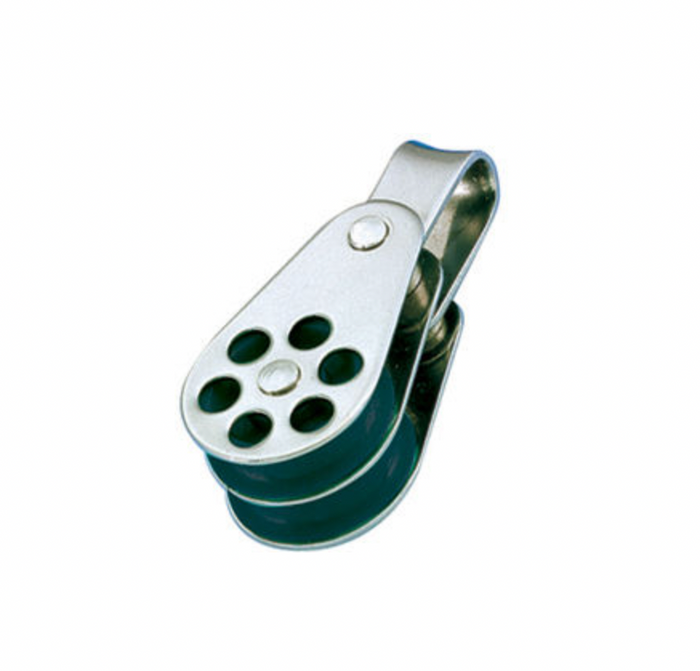Wichard Stainless steel double block - Sheave 24 - Shackle - Bosuns Boat