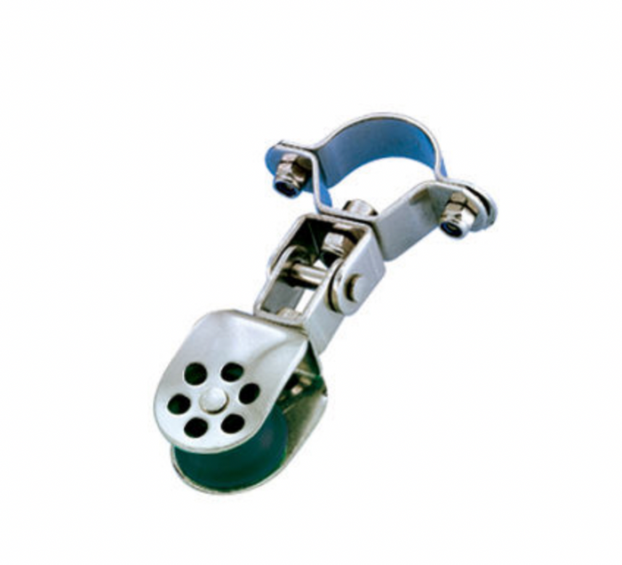 Wichard Stainless steel single block - 25 - For 25 mm stanchion -Pivoting - Bosuns Boat