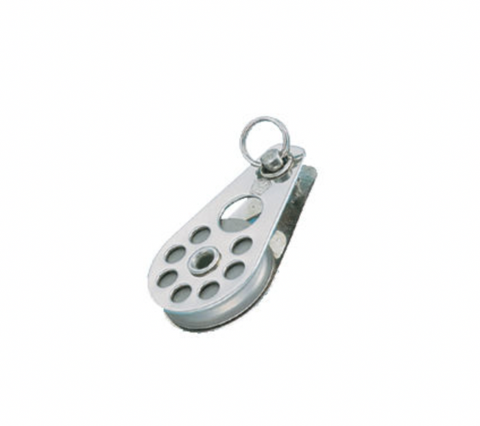 Wichard Stainless steel single block - Alu sheave 70 - For 7 mm wire - Bosuns Boat