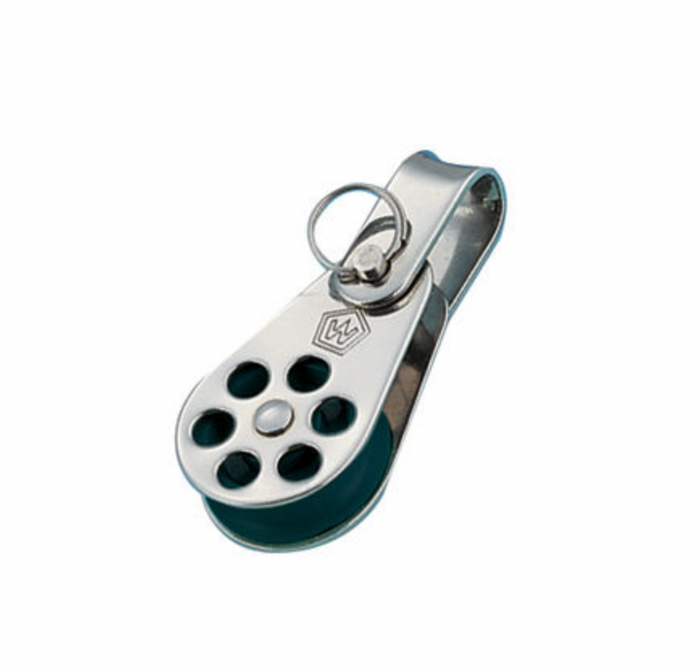 Wichard Stainless steel single block - sheave 24 - with shackle - Bosuns Boat