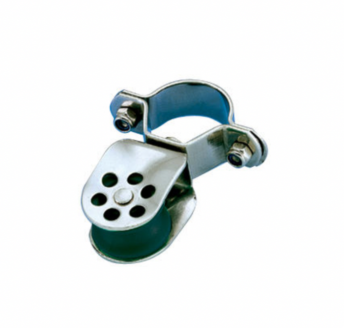 Wichard Stainless steel single block - sheave 25 - For 25 mm stanchion - Bosuns Boat