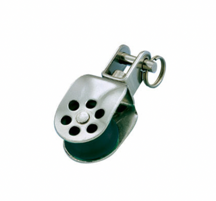 Wichard Stainless steel single block - Sheave 25 - Swivel with clevis - Bosuns Boat