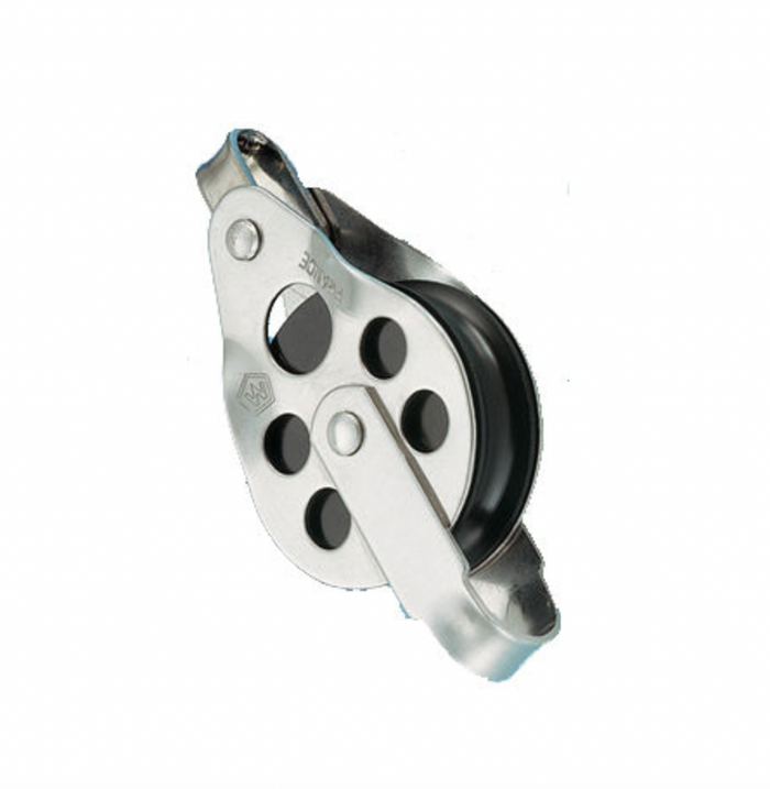 Wichard Stainless steel single block Sheave 45 Becket & curved - land-yacht - Bosuns Boat