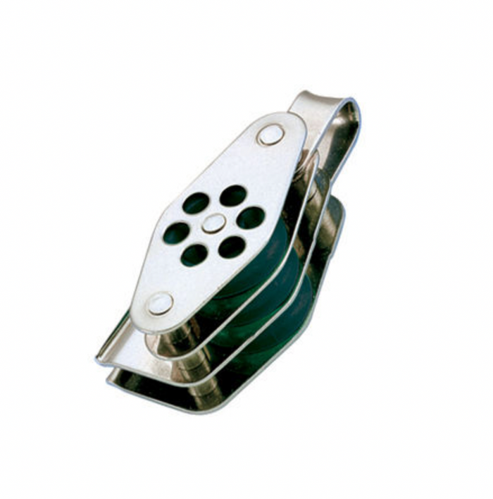 Wichard Stainless steel triple block - Sheave 24 - Shackle becket & V cleat - Bosuns Boat