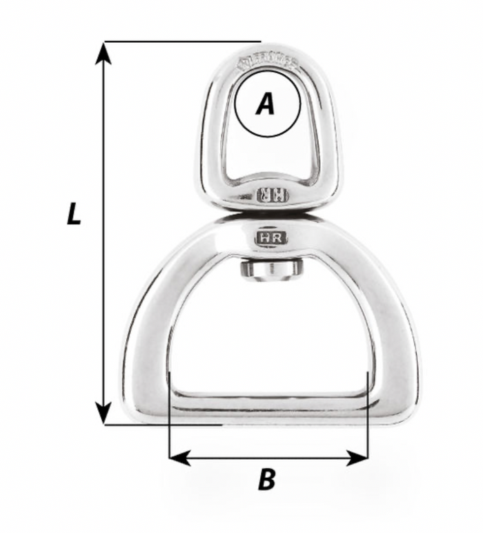 Wichard Swivel - For webbing - Length: 60 mm - Bosuns Boat