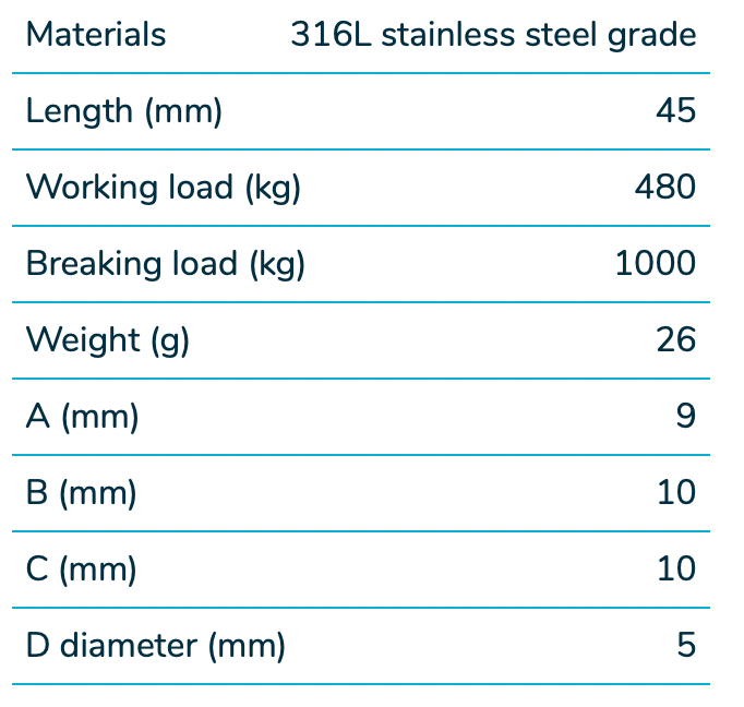 Wichard Swivel - Fork / Fork - Cambered plate - Length: 45 mm - Bosuns Boat