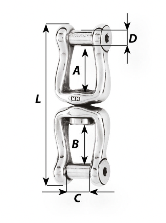 Wichard Swivel - Pin with allen head - Length: 80 mm - Bosuns Boat
