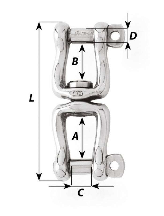 Wichard Swivel with self-locking pin - Length: 80 mm - Bosuns Boat