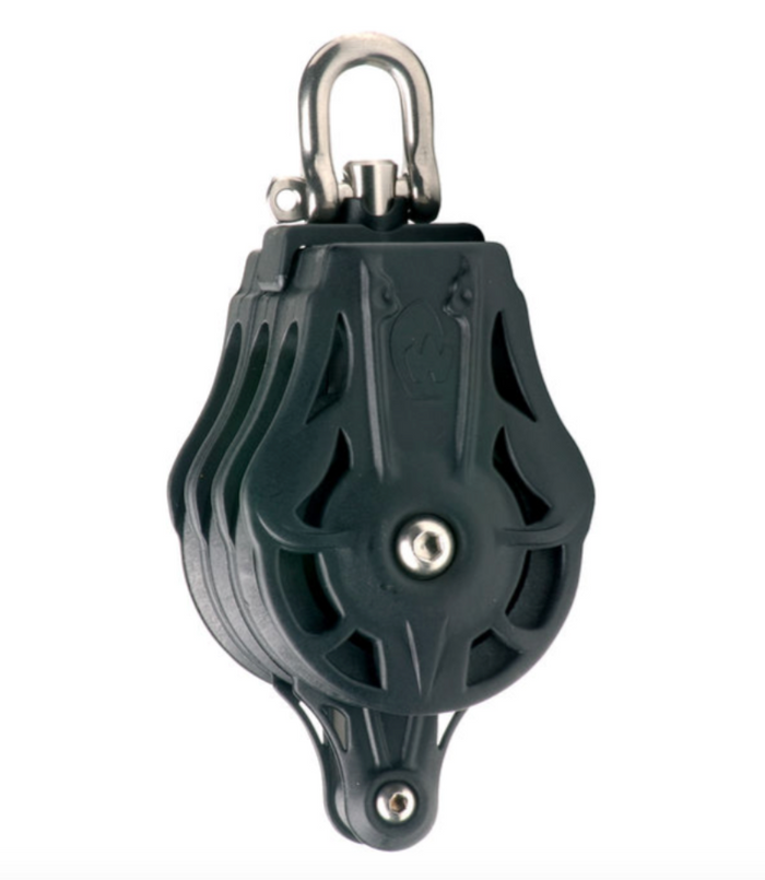 Wichard Triple plain bearing block - Sheave 35 - Swivel head & becket - Bosuns Boat
