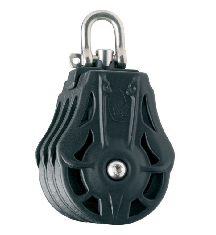 Wichard Triple plain bearing block - Sheave 45 - Swivel head - Bosuns Boat