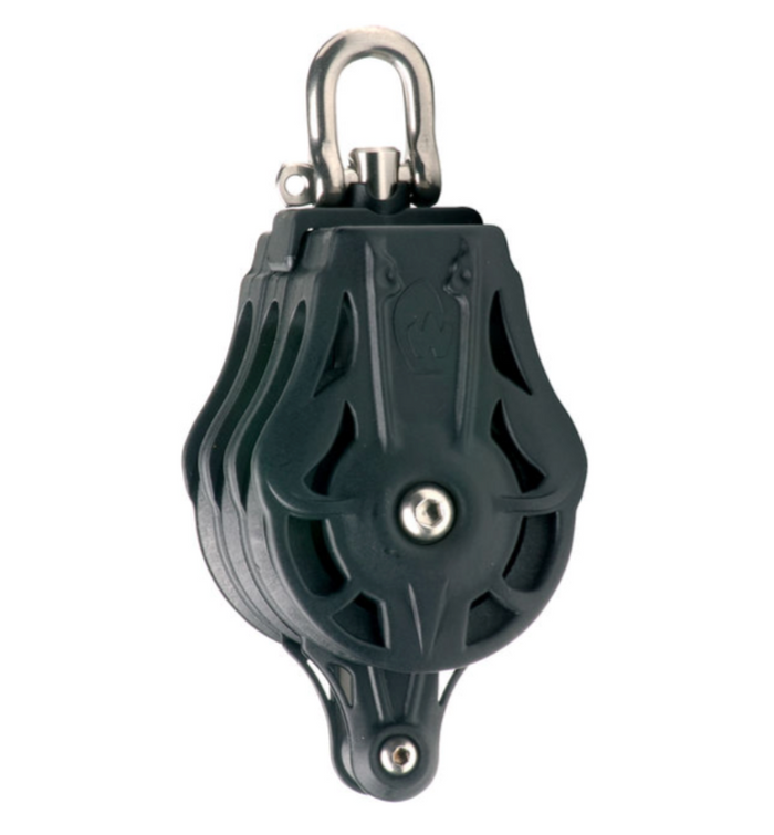 Wichard Triple plain bearing block - Sheave 55 - Swivel head & becket - Bosuns Boat