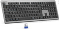Wireless Keyboard,Rechargeable 2.4GHz Silent Keyboard,Scissor Keys Comfort,KB014
