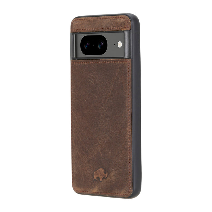 York Leather Snap-On Case – Pixel 8, Distressed Coffee - BlackBrook Case