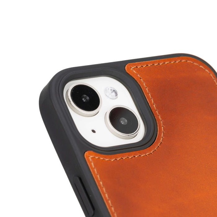 Modern York MagSafe Leather Case – iPhone 15, Burnished Tan - BlackBrook Case