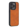 York Leather iPhone 15 Pro MagSafe Case, Golden Brown - BlackBrook Case