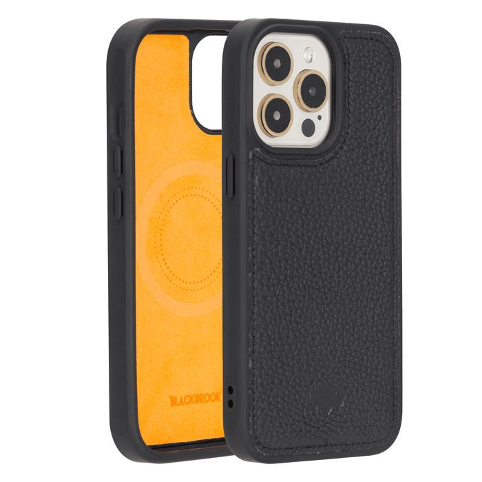 Modern York MagSafe Leather Case – iPhone 15 Pro Max, Pebble Black - BlackBrook Case