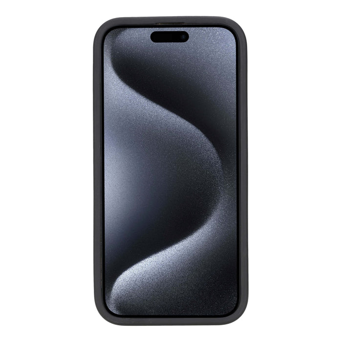 Modern York MagSafe Leather Case – iPhone 15 Pro Max, Pebble Black - BlackBrook Case