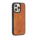 York Leather iPhone 15 Pro Max MagSafe Case, Golden Brown - BlackBrook Case