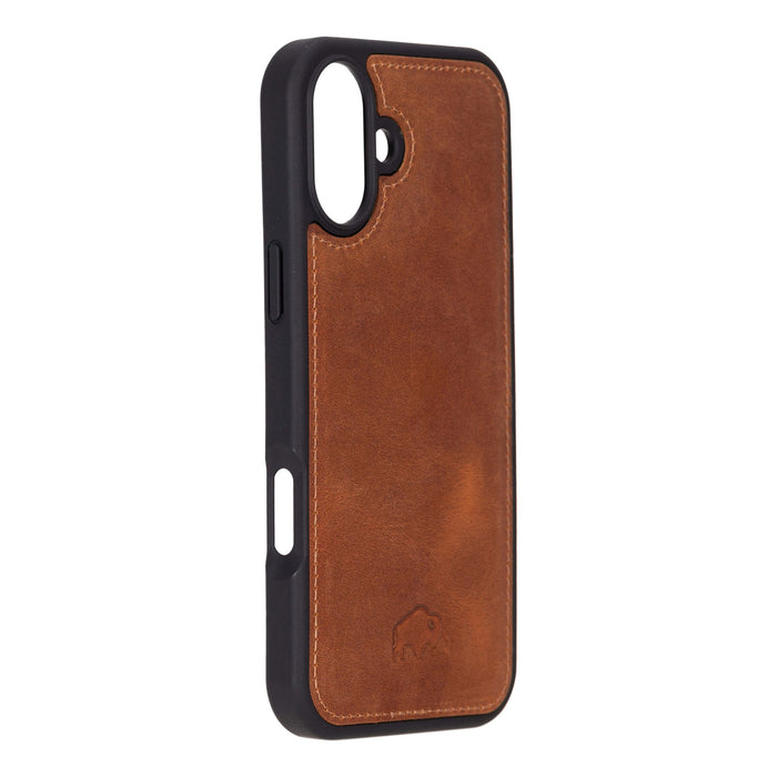 York Leather iPhone 16 Plus MagSafe Case, Golden Brown - BlackBrook Case