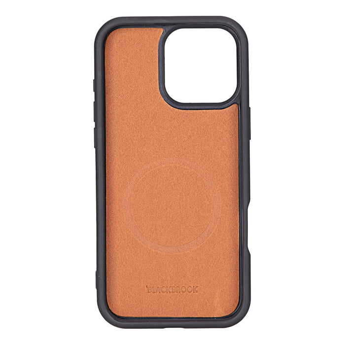 York Leather iPhone 16 Pro Max MagSafe Case, Golden Brown - BlackBrook Case