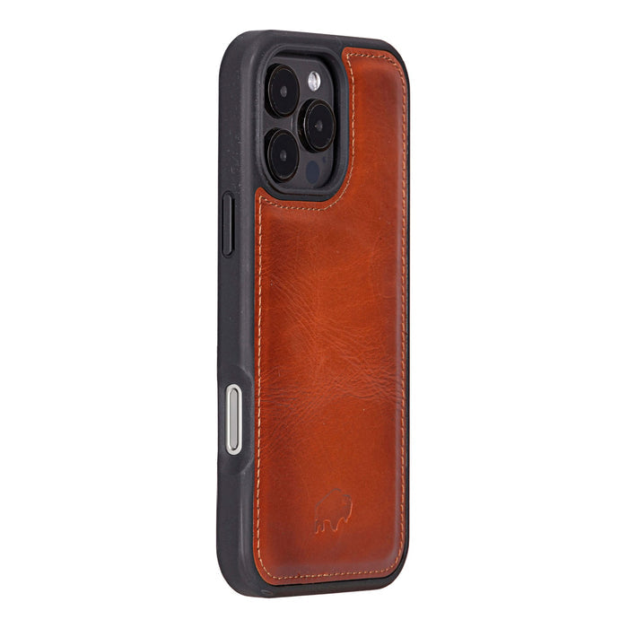 York Leather iPhone 16 Pro Max MagSafe Case, Burnished Tan - BlackBrook Case