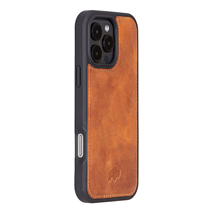 York Leather iPhone 16 Pro Max MagSafe Case, Golden Brown - BlackBrook Case