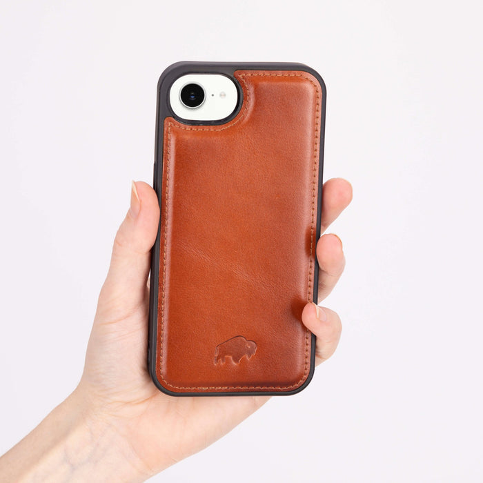 York Leather iPhone 16e MagSafe Case, Burnished Tan - BlackBrook Case