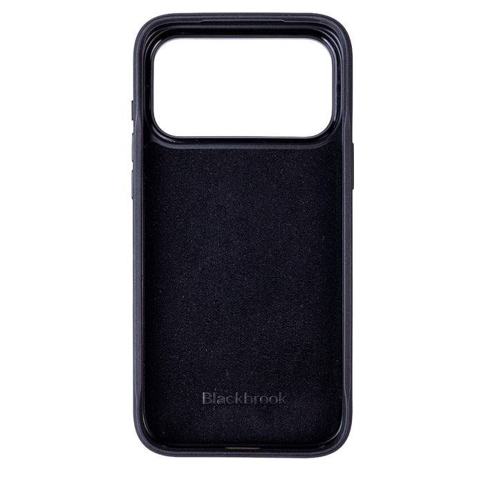 York Leather iPhone 18 Pro Max MagSafe Case, Pebble Black - BlackBrook Case
