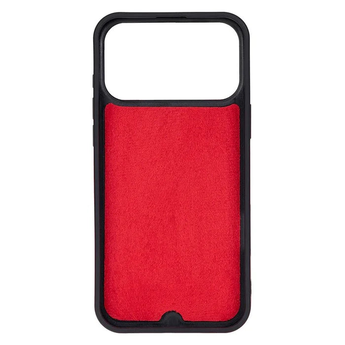 York Leather iPhone 18 Pro MagSafe Case, Red - BlackBrook Case