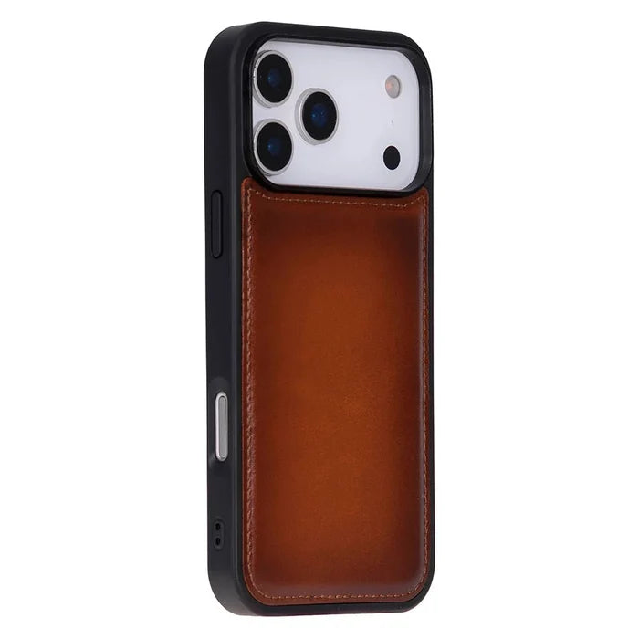 York Leather iPhone 18 Pro MagSafe Case, Rustic Tan - BlackBrook Case