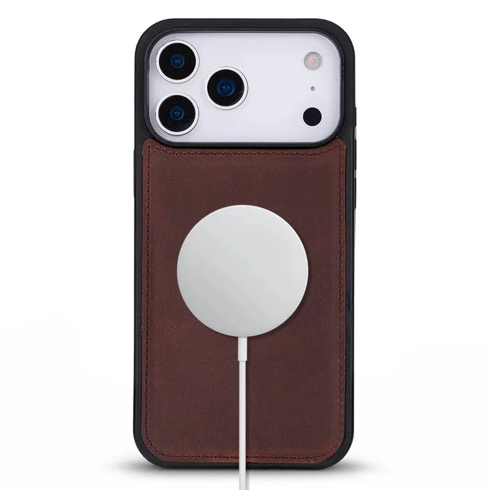 York Leather iPhone 18 Pro MagSafe Case, Saddle Brown - BlackBrook Case