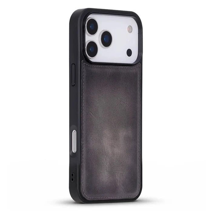 York Leather iPhone 18 Pro Max MagSafe Case, Gray - BlackBrook Case