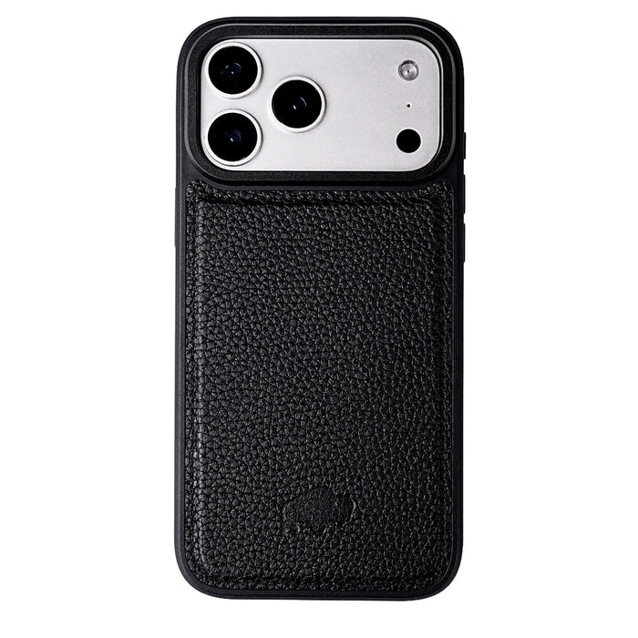 York Leather iPhone 18 Pro Max MagSafe Case, Pebble Black - BlackBrook Case