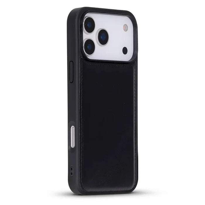 York Leather iPhone 18 Pro Max MagSafe Case, Rustic Black - BlackBrook Case