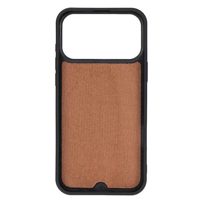 York Leather iPhone 18 Pro Max MagSafe Case, Rustic Black - BlackBrook Case