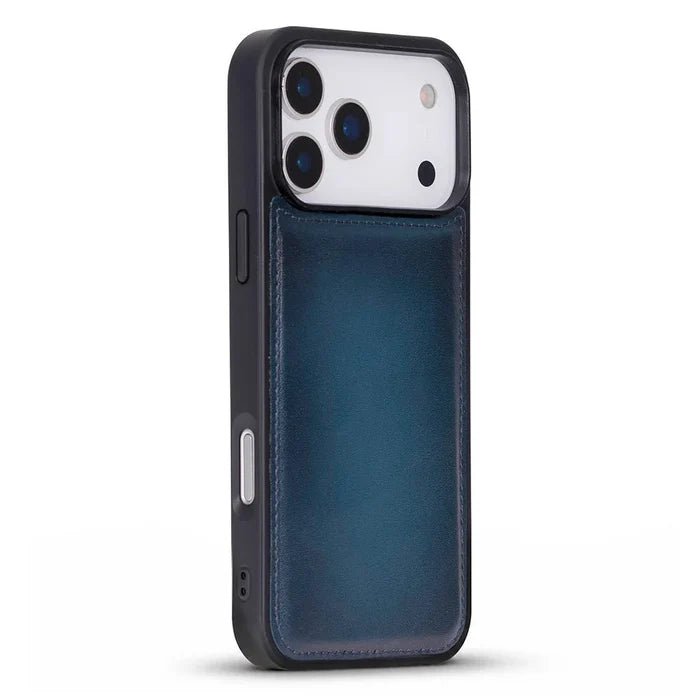 York Leather iPhone 18 Pro MagSafe Case, Blue - BlackBrook Case