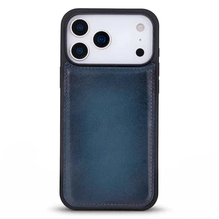 York Leather iPhone 18 Pro MagSafe Case, Blue - BlackBrook Case