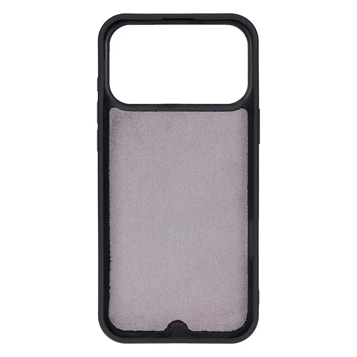 York Leather iPhone 18 Pro MagSafe Case, Gray - BlackBrook Case