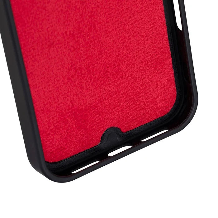 York Leather iPhone 18 Pro MagSafe Case, Red - BlackBrook Case