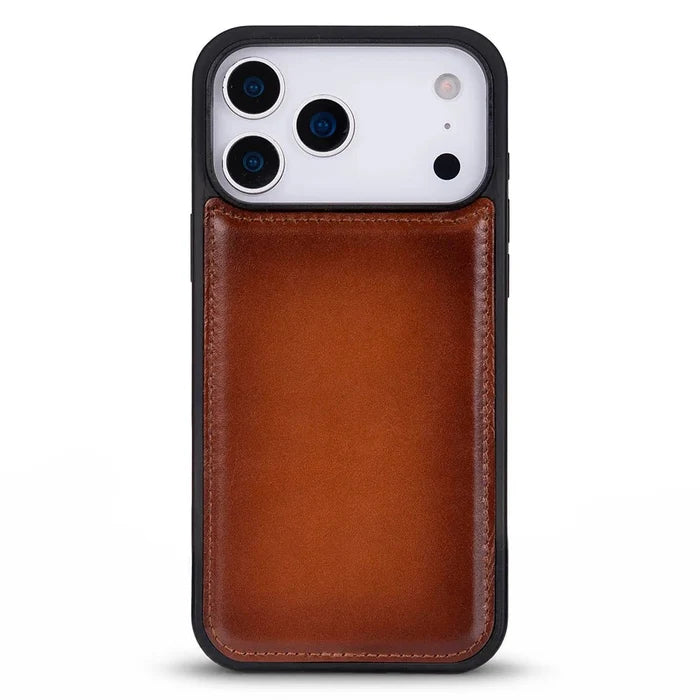 York Leather iPhone 18 Pro MagSafe Case, Rustic Tan - BlackBrook Case