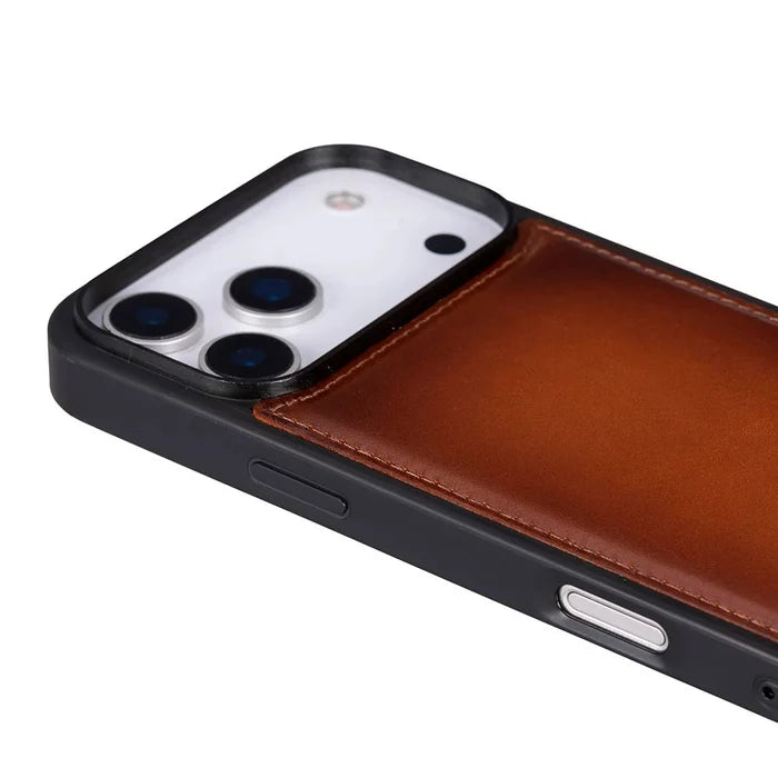 York Leather iPhone 18 Pro MagSafe Case, Rustic Tan - BlackBrook Case