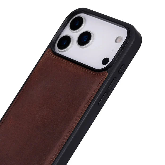 York Leather iPhone 18 Pro MagSafe Case, Saddle Brown - BlackBrook Case