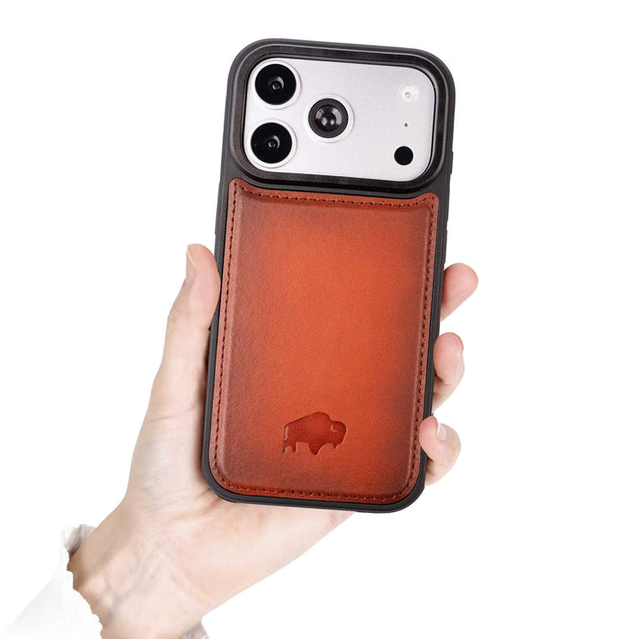 York Leather iPhone 18 Pro Max MagSafe Case, Burnished Tan - BlackBrook Case
