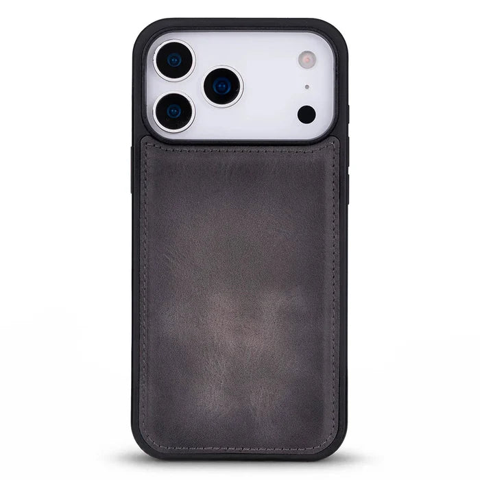 York Leather iPhone 18 Pro Max MagSafe Case, Gray - BlackBrook Case
