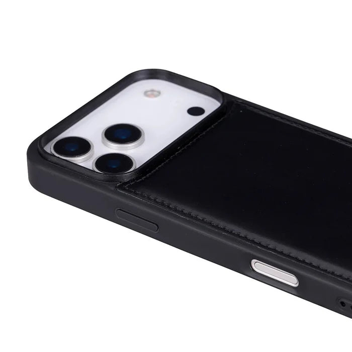 York Leather iPhone 18 Pro Max MagSafe Case, Rustic Black - BlackBrook Case