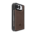 York Leather MagSafe Snap-On Case for iPhone Duo, Distressed Coffee - BlackBrook Case