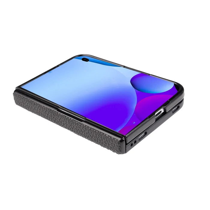York Leather MagSafe Snap-On Case for iPhone Duo, Pebble Black - BlackBrook Case