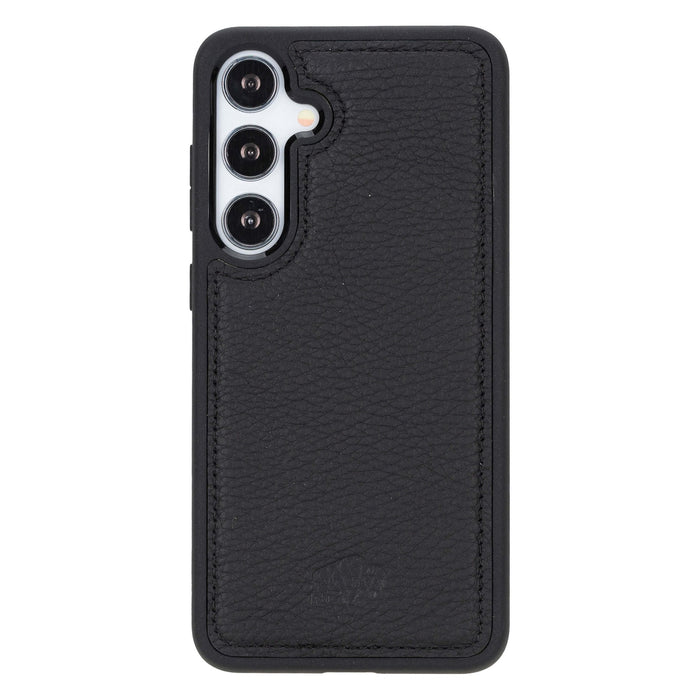 York Leather Samsung S24 Plus Case, Pebble Black - BlackBrook Case